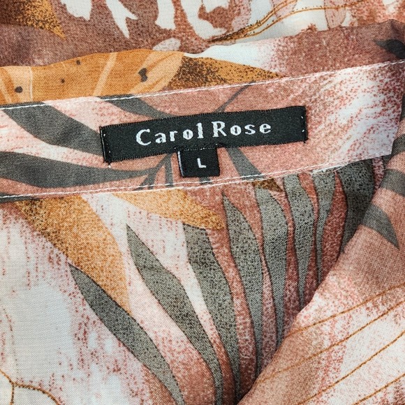 Carol Rose Semi Sheer Ruffle Sleeve Top Blouse Size L - Picture 4 of 4